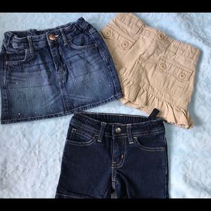 Girl short pant and skirt bundle size 4